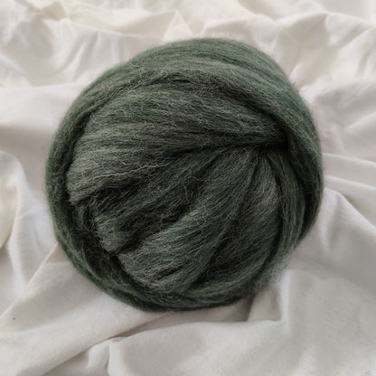 Green merino wool yarn
